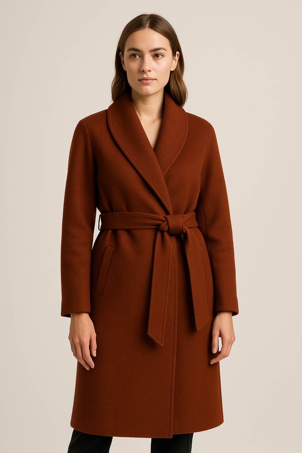 Rowan | Wool-Blend Wrap Coat