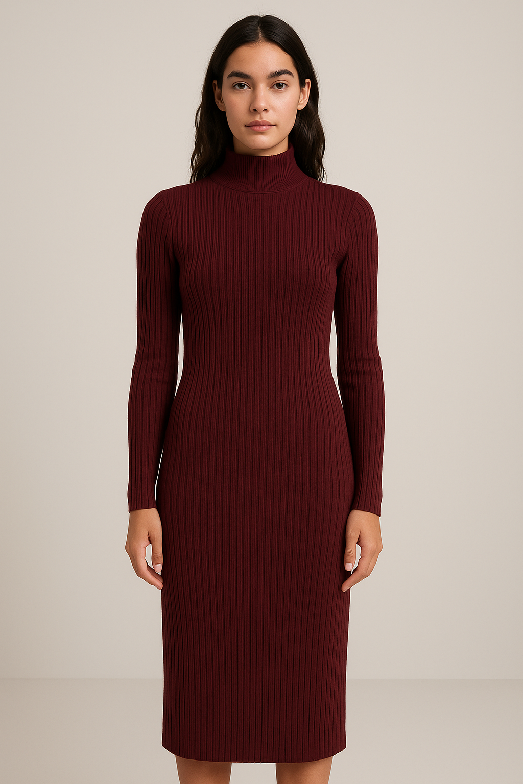 Mara | Rib Knit Midi Dress
